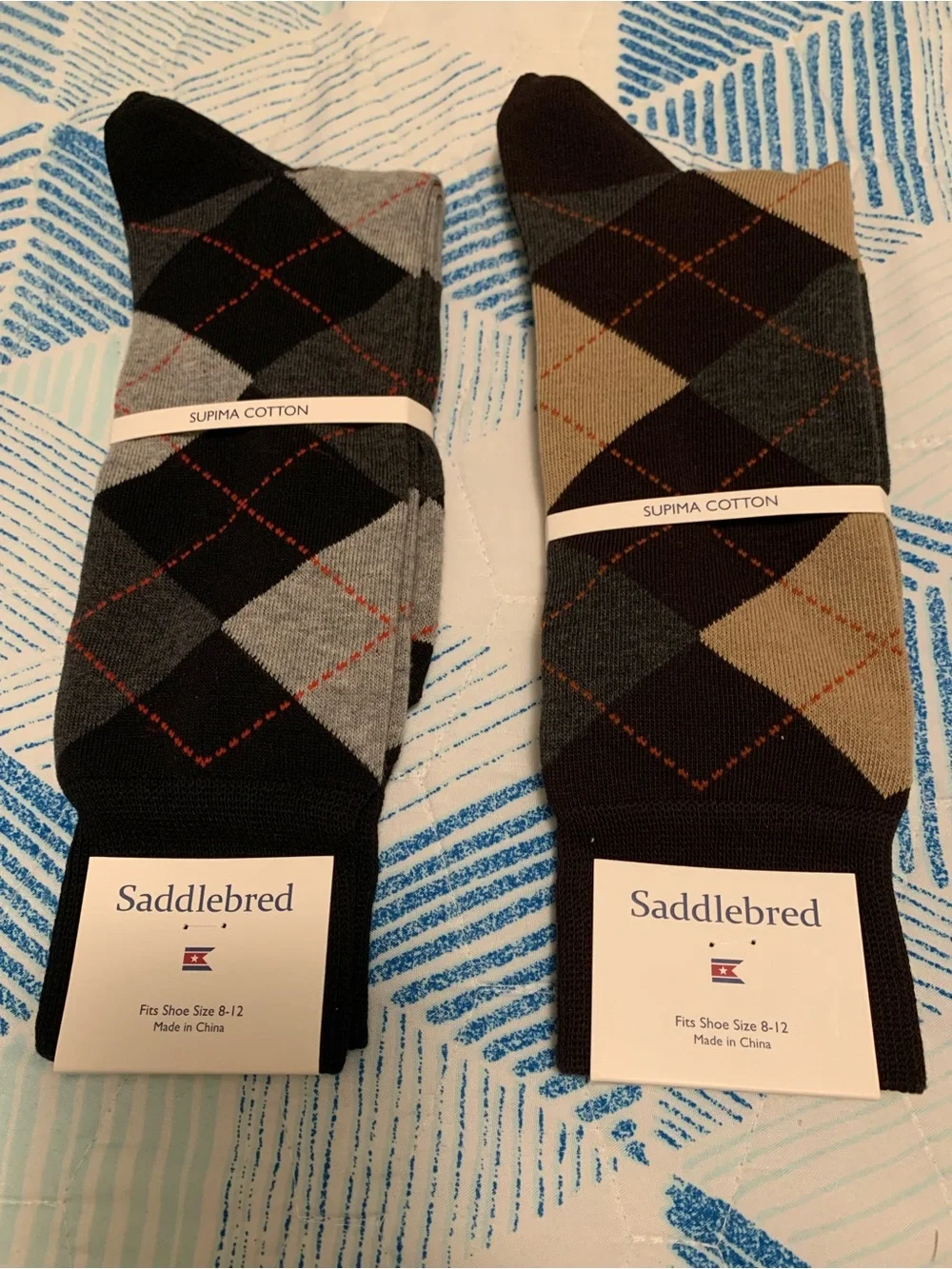 Perry Ellis Men's Dress Socks - Black, Gray, Blue, Brown & Tan Mix